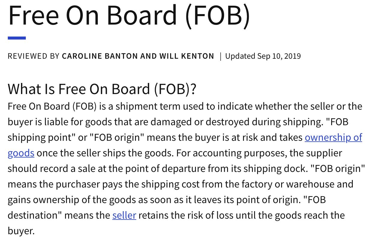 FOB介紹及FOB費(fèi)用說(shuō)明(圖1)