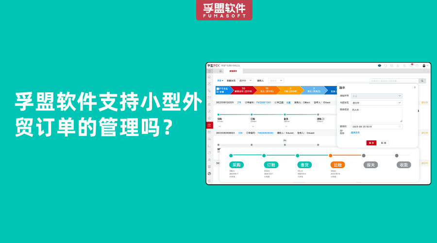 孚盟軟件支持小型外貿訂單的管理嗎？