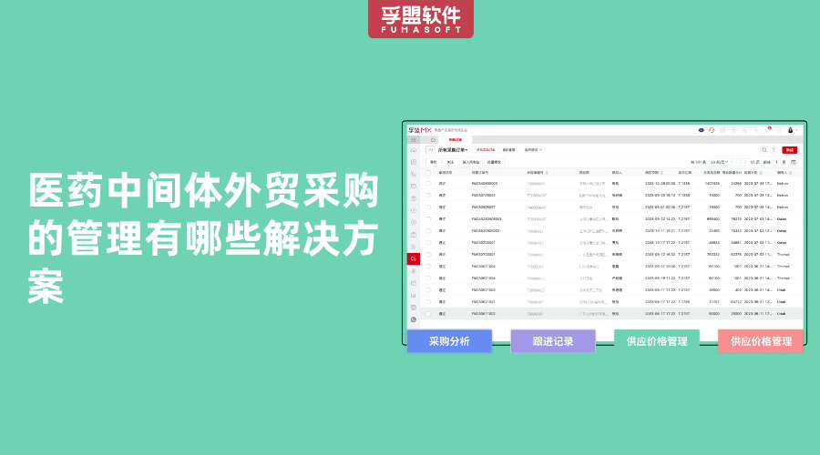 醫(yī)藥中間體外貿(mào)采購的管理