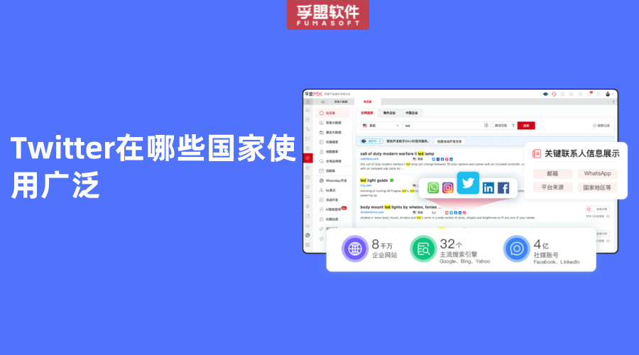 Twitter在哪些國家使用廣泛