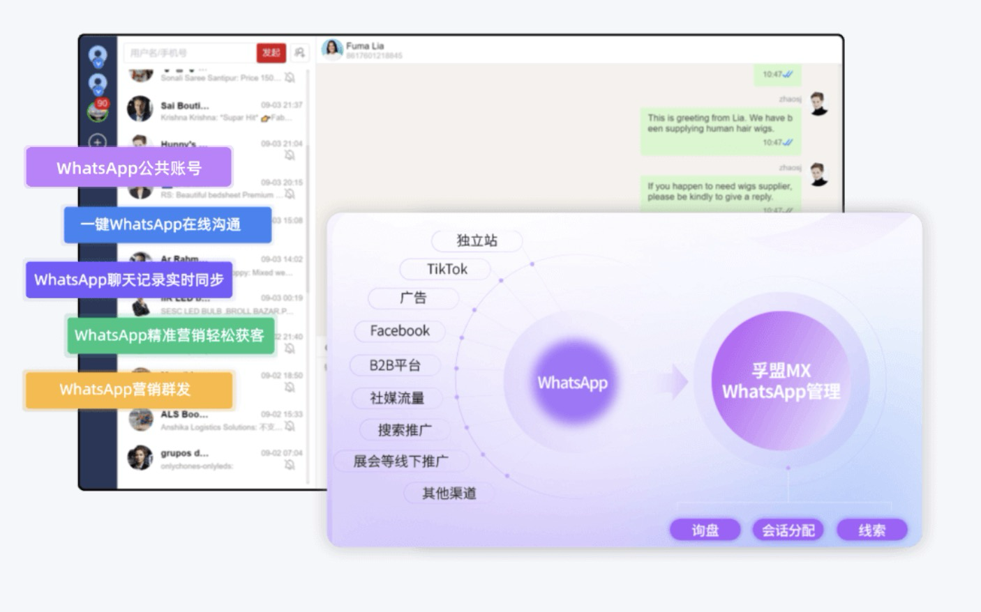 外貿(mào)crm管理Whatsapp客戶信息(圖1)